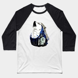 Wolf howling in the forest Baseball T-Shirt